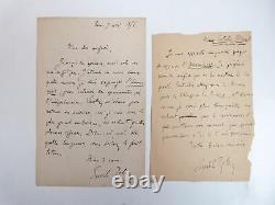 Zola (emile) Autograph Letters Signed By Emile Zola On The Assommoir 18