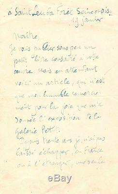 (claude Monet) / Autograph Letter Signed From Camille Mauclair (1923/1924)