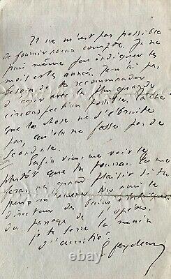(theatre) Georges Feydeau, Autograph Handwritten Letter Signed To A Stranger