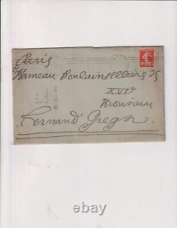 16 Dé. 1910. Jean Cocteau. Lettre de jeunesse autographe signée. Enveloppe. RRRR