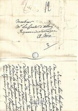 1828. Talleyrand. Périgord. Lettre signée. Décès de la Mère du Comte d' Astorg