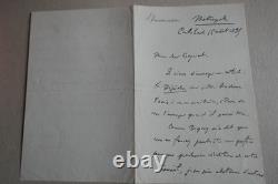 1895 lettre signée Georges CLEMENCEAU Homme Politique Académie Française