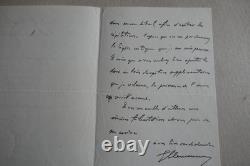 1895 lettre signée Georges CLEMENCEAU Homme Politique Académie Française