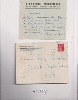 1933- 1981. Pierre Berès. 3 documents. Lettre autographe signée. Lettre signée