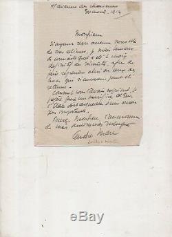 2 Lettres 1 carte de visite autographe signé de André Mare décorateur