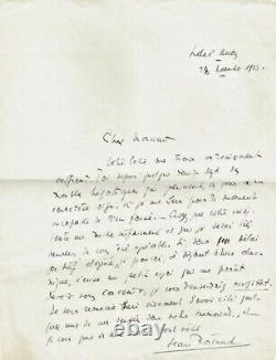 367a-lettre Autographe-signée-jean Rostand-écrivain Français-28 Novembre 1925