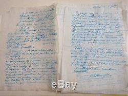 38 DOUBLES DE LETTRES SIGNEES par H. DE MONFREID HECTOGRAPHIQUE ETHIOPIE 1929