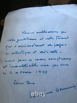 3 Lettres Manuscrites Autographes Signees