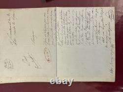 3 Lettres Signées du Maréchal Lecourbe 09/ 1815, Au Duc De Feltre, à Son Épouse