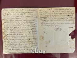 3 Lettres Signées du Maréchal Lecourbe 09/ 1815, Au Duc De Feltre, à Son Épouse