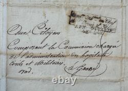 ARMEE D'ITALIE / Lettre signée AUBERNON, Commissaire Ordonnateur Chef / An 8