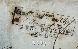 ARMEE D'ITALIE / Lettre signée AUBERNON, Commissaire Ordonnateur Chef / An 8