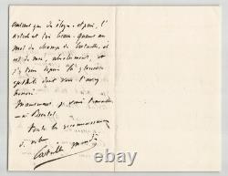 A. Catulle Mendès Lettre autographe signée à A. Vitu Article critique 1881