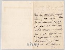 A. Catulle Mendès Lettre autographe signée à A. Vitu Article critique 1881
