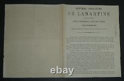 A. De LAMARTINE LETTRE AUTOGRAPHE SIGNÉE AU SUJET DE SES DETTES, 2 pages, 1862