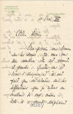 A. LEGER SAINT-JOHN PERSE Lettre autographe signée. Son départ de Hawaii