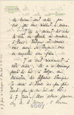 A. LEGER SAINT-JOHN PERSE Lettre autographe signée. Son départ de Hawaii