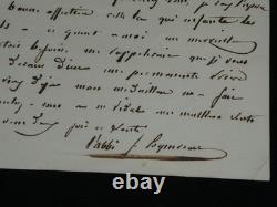 Abbé Félix Coquereau Lettre autographe signée 1848