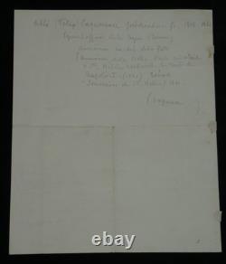 Abbé Félix Coquereau Lettre autographe signée 1848