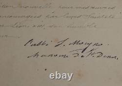 Abbé MOIGNO BELLE LETTRE AUTOGRAPHE SIGNÉE, POUR LA BÉNÉDICTION DE SES OEUVRES