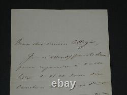 Achille Fould Lettre autographe signé On a pris un parti que je regrette 1863