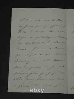 Achille Fould Lettre autographe signé On a pris un parti que je regrette 1863