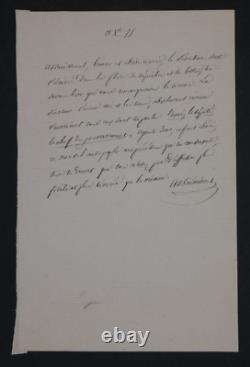 Adolphe CREMIEUX, Homme politique LETTRE AUTOGRAPHE SIGNÉE, 1875