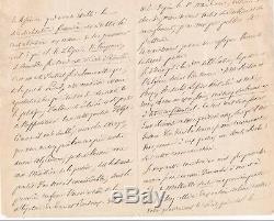 Adolphe Crémieux 2 lettre autographe signée Algérie Juif Arago Gambetta