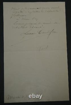 Adolphe-François-Lucien TARDIF LETTRE AUTOGRAPHE SIGNÉE, 1876, Marseille