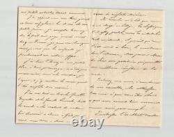 Adolphe Joseph Carcassonne Lettre autographe signée à Scheler 4 pages 1876