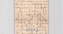 Adolphe Joseph Carcassonne Lettre autographe signée à Scheler 4 pages 1876