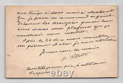Adolphe Léon Willette Carte lettre autographe signée avec dessin de sa main