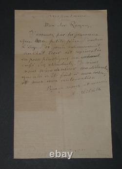 Adolphe Léon Willette LETTRE AUTOGRAPHE SIGNÉE L'Age d'Or, et petits papiers