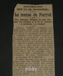 Adolphe Léon Willette LETTRE AUTOGRAPHE SIGNÉE L'Age d'Or, et petits papiers