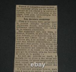 Adolphe Léon Willette LETTRE AUTOGRAPHE SIGNÉE L'Age d'Or, et petits papiers