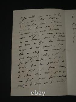 Adolphe THIERS Lettre autographe signée à un Général d'Armée, 1846
