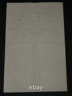 Adolphe THIERS Lettre autographe signée à un Général d'Armée, 1846