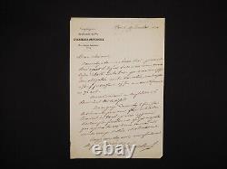 Adrien-Charles Calley Saint-Paul Lettre autographe signée