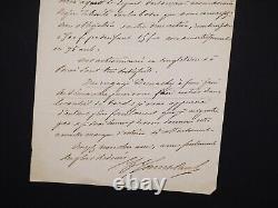 Adrien-Charles Calley Saint-Paul Lettre autographe signée