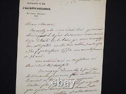 Adrien-Charles Calley Saint-Paul Lettre autographe signée