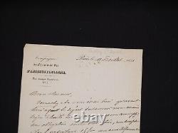 Adrien-Charles Calley Saint-Paul Lettre autographe signée