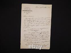 Adrien-Charles Calley Saint-Paul Lettre autographe signée