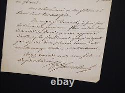 Adrien-Charles Calley Saint-Paul Lettre autographe signée