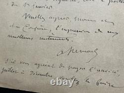 Adrien Remacle lettre autographe signée Paul Verlaine 1893 Revue Contemporaine