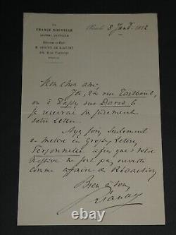 Adrien de Riancey LETTRE autographe signée, La France nouvelle, 1 page, 1872