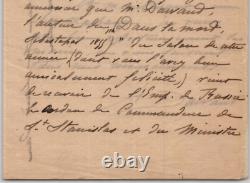 Albert DAWANT Lettre Autographe Signée à Henry Lapauze et Empire de Russie