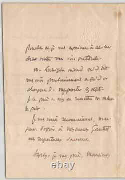 Albert Léon Marie Le Nordez Évêque Lettre autographe signée 1909