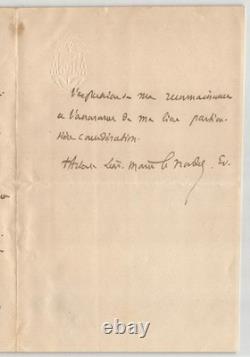 Albert Léon Marie Le Nordez Évêque Lettre autographe signée 1909
