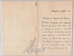 Albert Léon Marie Le Nordez Évêque Lettre autographe signée 1909