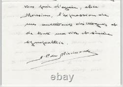 Albert P. De Mirimonde, Lettre autographe signée Etourdi! 2 pages, 1969
